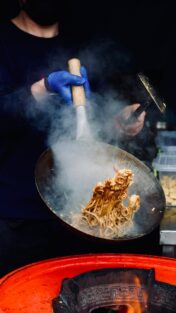 Person Cooking Pasta